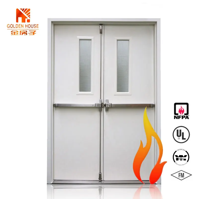 dalian golden house hollow metal door for apartment 2hour steel fire rating double door