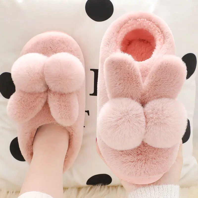 High quality 2024 PVC Plush Faux Fur Fluffy Fuzzy winter Cozy Shoes Warm Cushioned girls ladies slides slippers for women