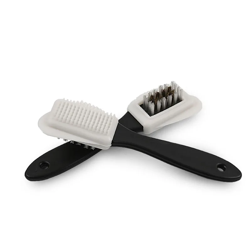 Cleaning Suede Shoe Brush   Brass PP Bristles Three Sided Nubuck Brush  Suede Shoe Cleaning Brush