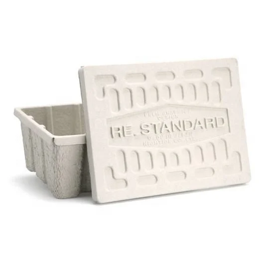 Customized eco-friendly pulp storage box paper tray biodegradable pulp ice cooler/chest box beer container