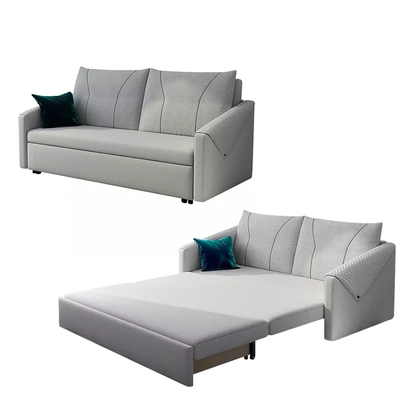 Small size living room dual - use retractable sofa bed