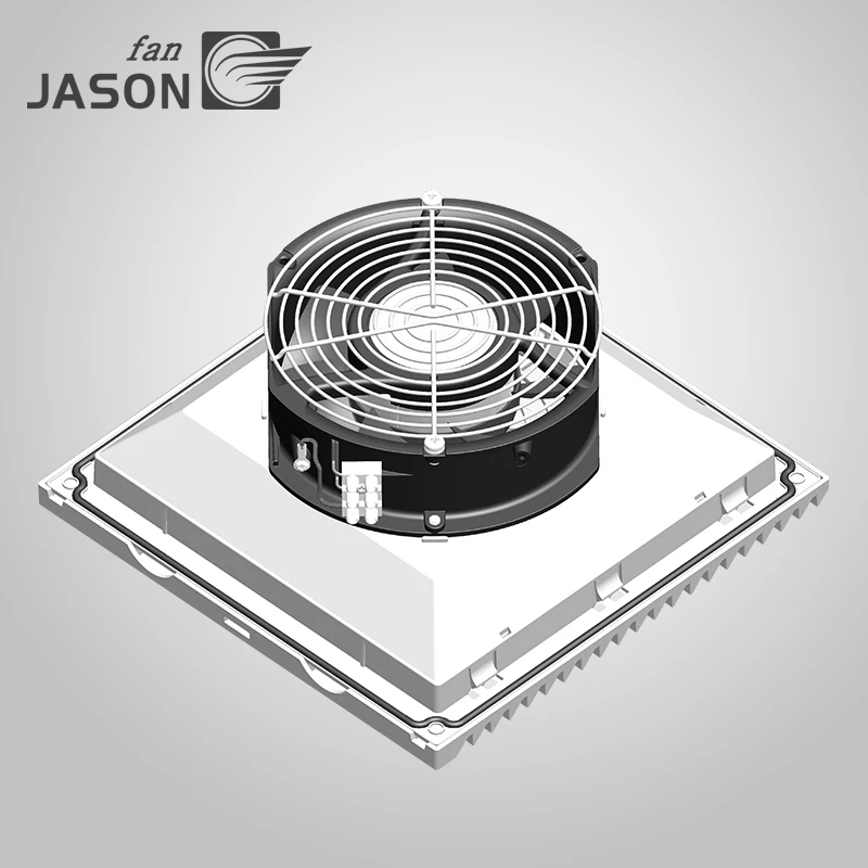 255*255 mm Ventilation fan filter with 171*150*52 mm 17052 axial fan 220V cooling fan and metal air grill FJK6625PB230