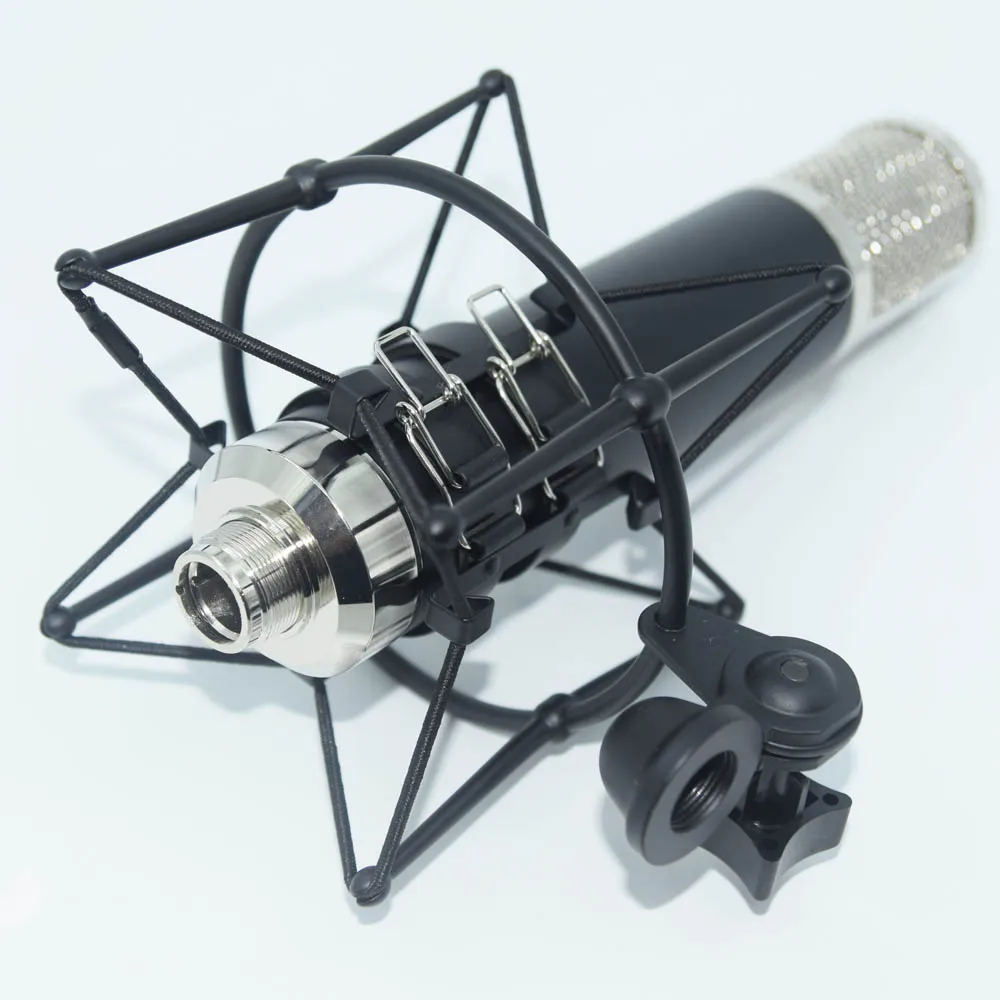 Матовый черный конденсаторный микрофон с амортизирующим креплением и подставкой для Telefunken TF11