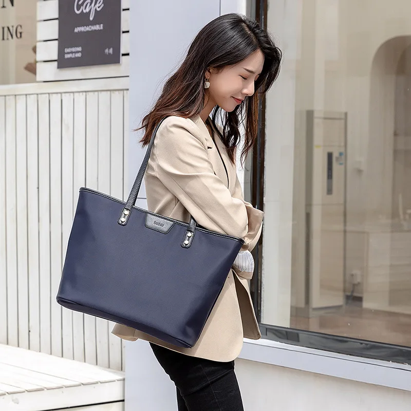 
2021 Высококачественная сумка для покупок, Женская Повседневная вместительная нейлоновая сумка-тоут из ткани Оксфорд с принтом пельменей, европейские винтажные дамские сумочки 