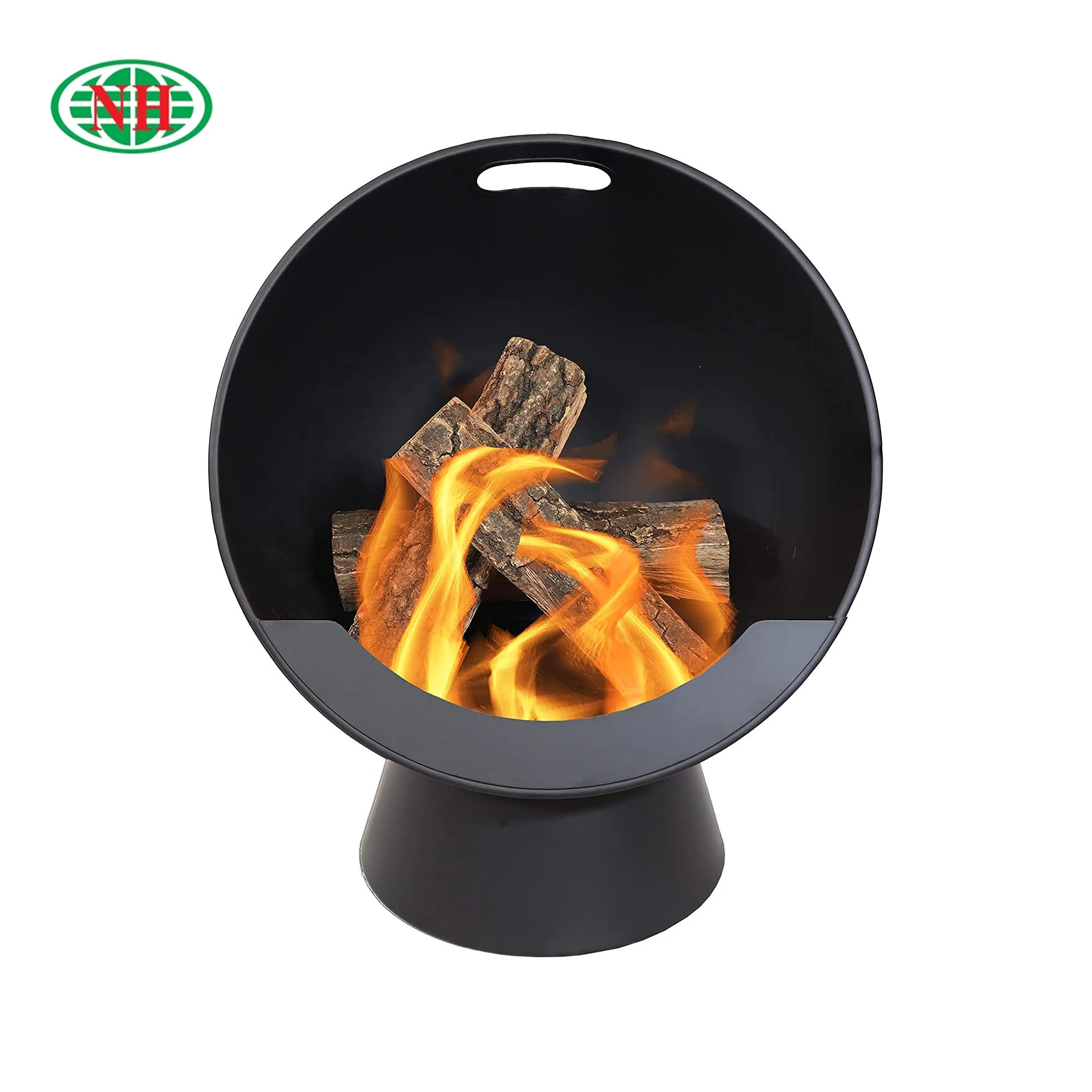BSCI Factory Wood Burning Outdoor Iron Sphere Garden Fire Pit