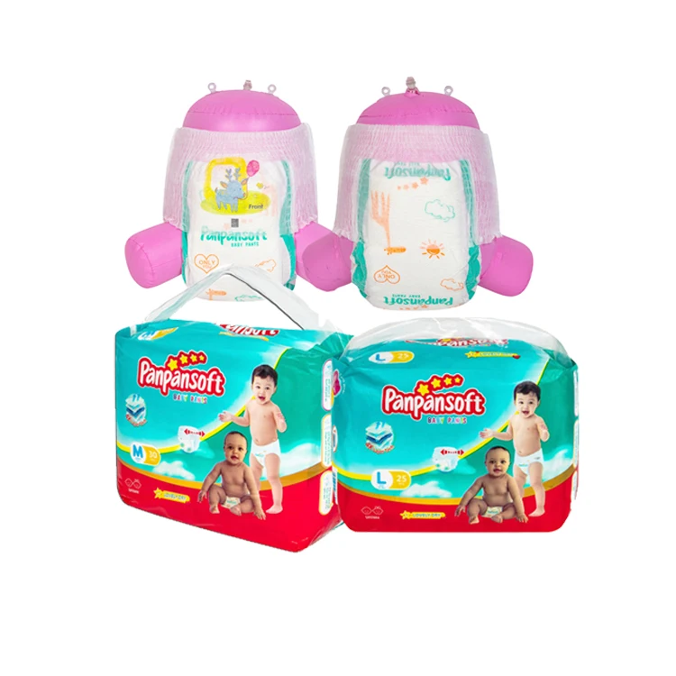 Disposable super absorbency baby pull easy diapers stocks ups A grade baby diapers pants