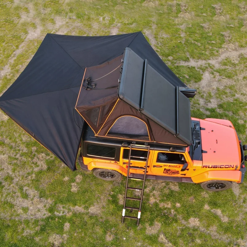 Camping Aluminum 4 Person Outdoor Hiking Top Roof Car Tent Automatic Pop Up Hard Shell Car Roof Top Tent