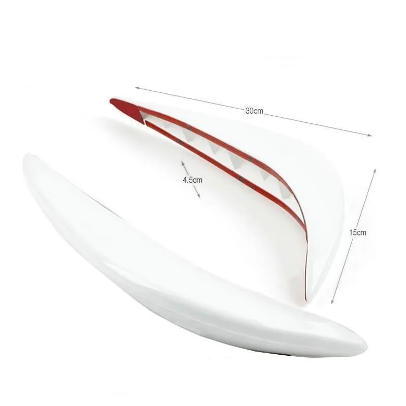 2PC Universal Anti-Collision Protector Rubber Auto Front&Rear Corner Bumper Guard Lip Anti-Scratch Strip Sticker Car Accessories