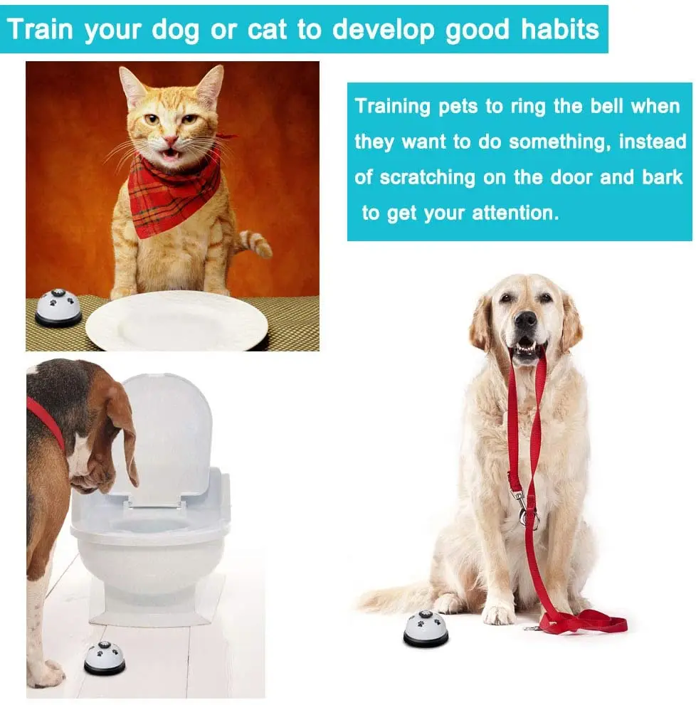 Non Skid Rubber Bottoms Dog Door Bell Wholesale Customized Pet Training Bell Dog Training Dinner Bell