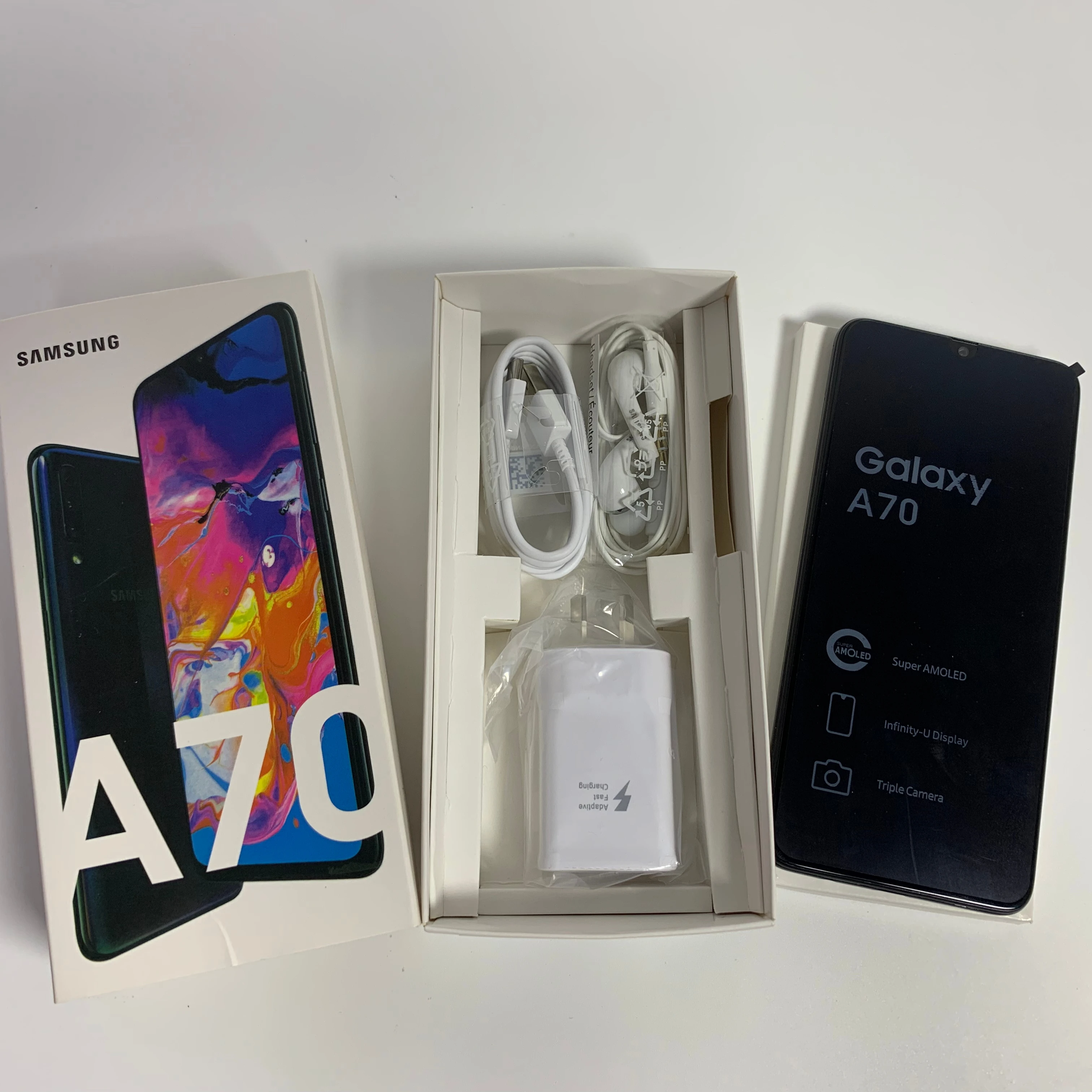 Оптовая продажа подержанных мобильных телефонов разблокированный телефон 128GB android смартфон для Samsung A70