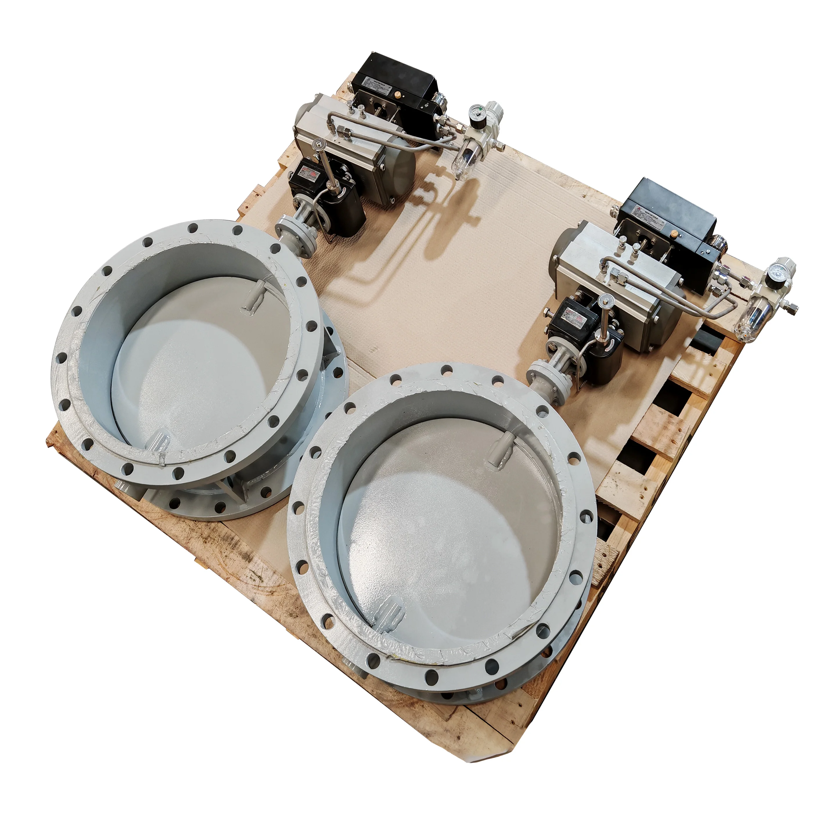 Pneumatic Air Damper Valve Butterfly Structure for Water and Base Media for Flue Gas