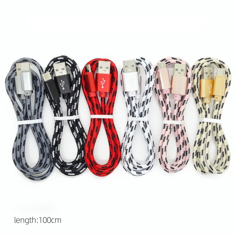 New Arrival Nylon Braid 1m 2m 3m Cable USB TO Tipo C Kabel USB C Charging Cable Charger For for Samsung Galaxy S10 S9 S8 Plus