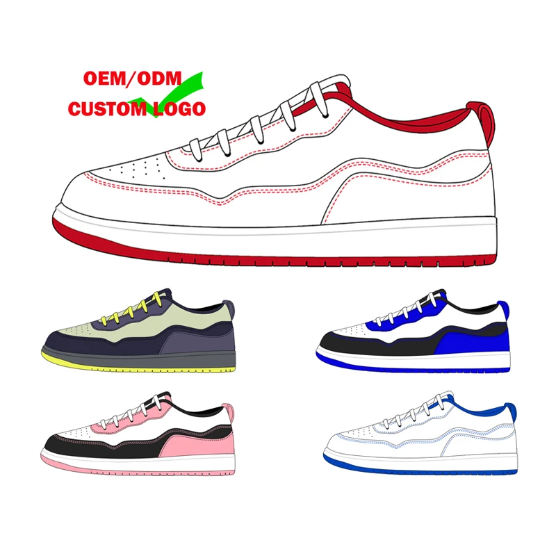 MNV Custom Logo Low Retro Men Basketball Leather Sneakers Skateboard Shoes