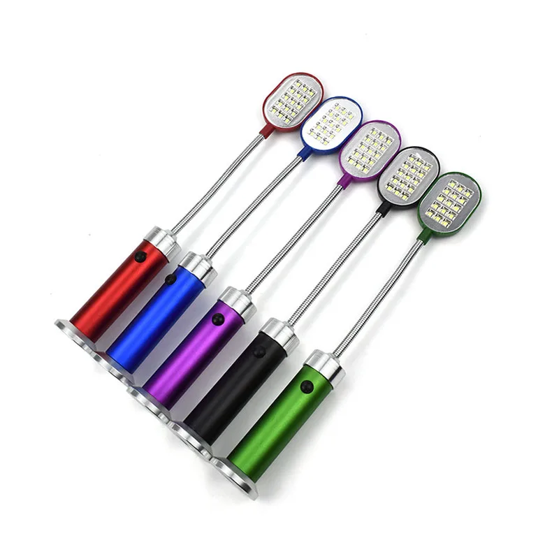 Aluminum Alloy Dry Battery Powered Multi Function Flexible Folding Foldable Portable Magnetic 15 LED Flashlight Work Light