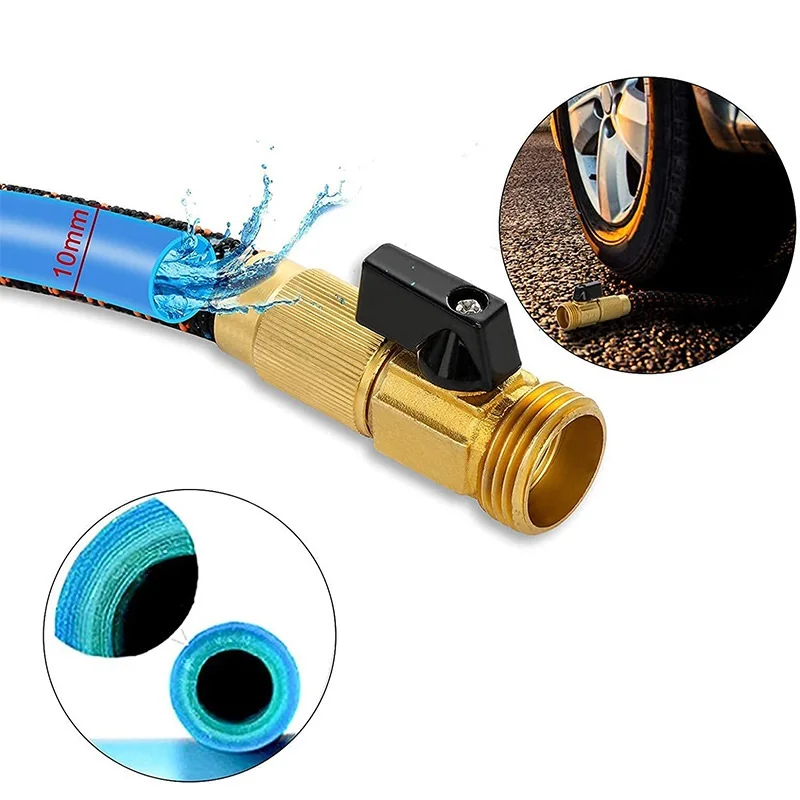 Durable 3 Layers 100FT Flexible Water Pipe Garden Expandable Hose With Brass Fittings