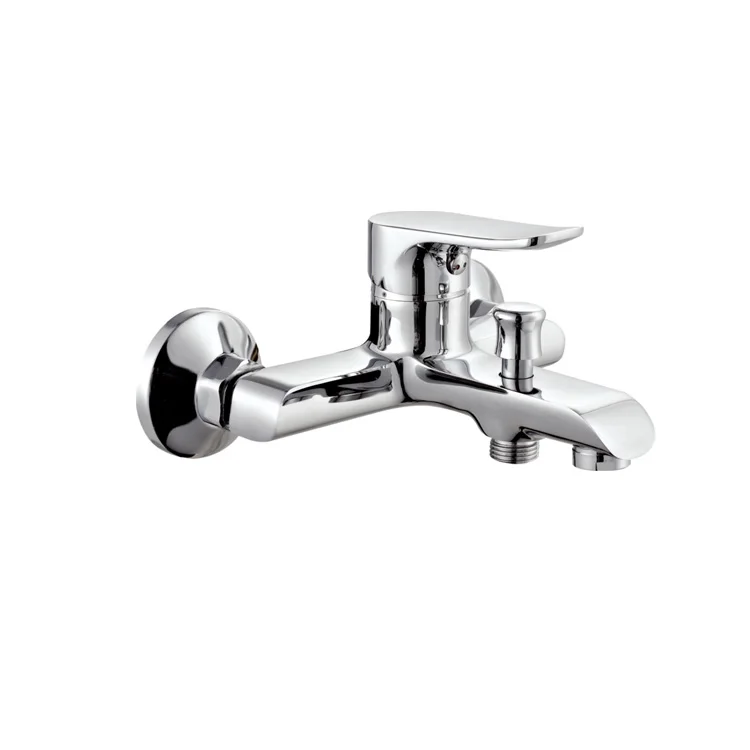 Simple Flexible Brass Chrome  Single lever handle Deck mounted mixer  Kitchen Faucet