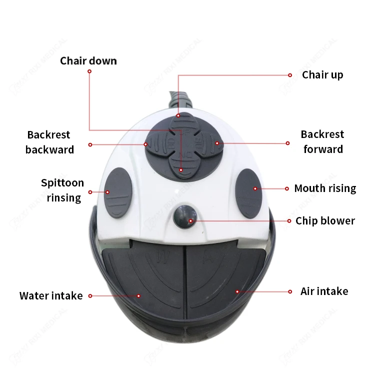 Dental chair luxury instruments chinese free space part rixi medical LED sensor light ergomomics treatment dental unit