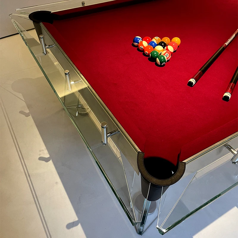 Customizable American Standard Black Eight Full Set Snooker Pool Table Indoor Clubhouse Hall Entertainment Glass