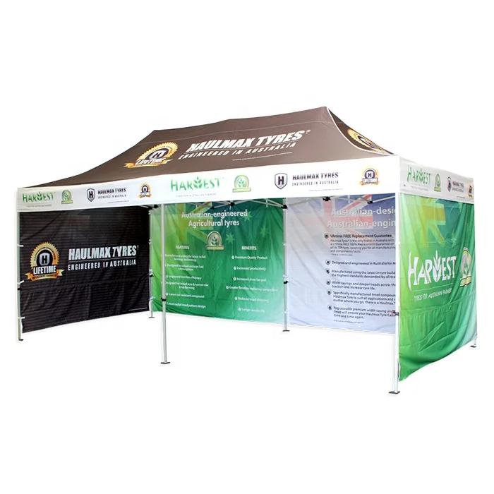 Promotion Wholesaler Sale Custom Printed 10x20 Canopy Gazebo Tent with Sidewalls & Bag