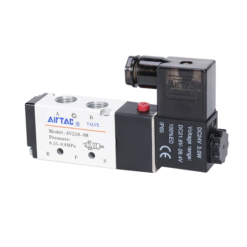 AIRTAC solenoid valve AirTAC Two-Position Five-Way Solenoid Valve 4V21008 DC24V AC220V