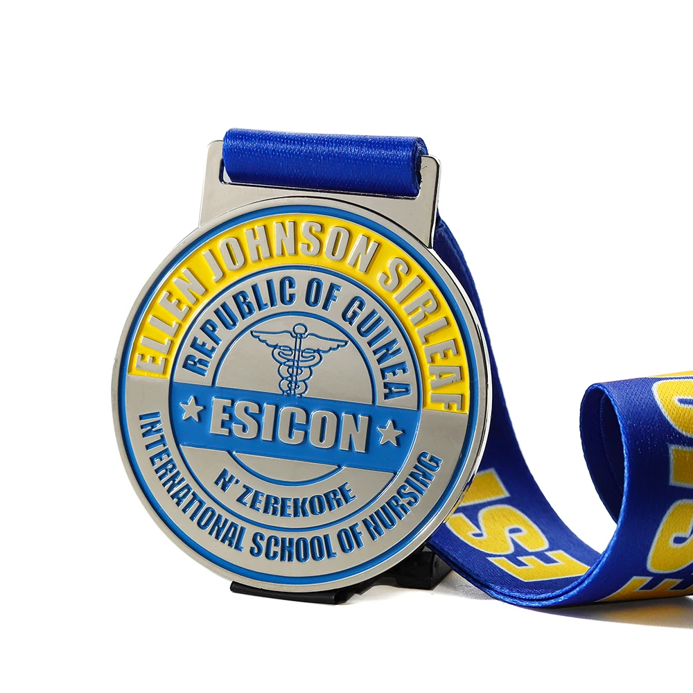 Customized for basketball, football and other ball sports with three color metal paint electroplating medals for souvenir