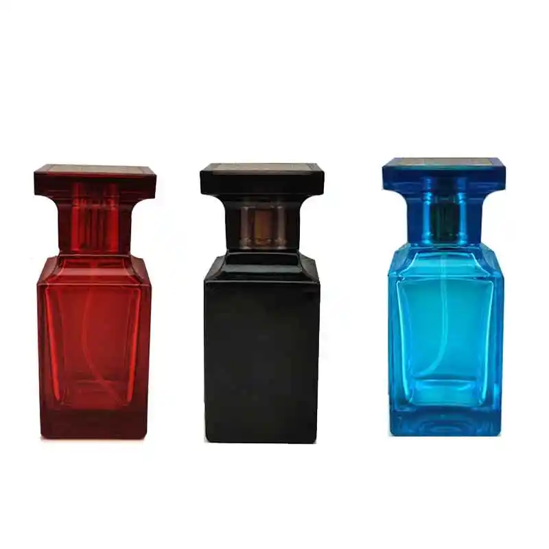Luxury Wholesale Unique Vintage Refillable 50Ml Glass Bottle 30M Square Spray Glass Perfume Bottle