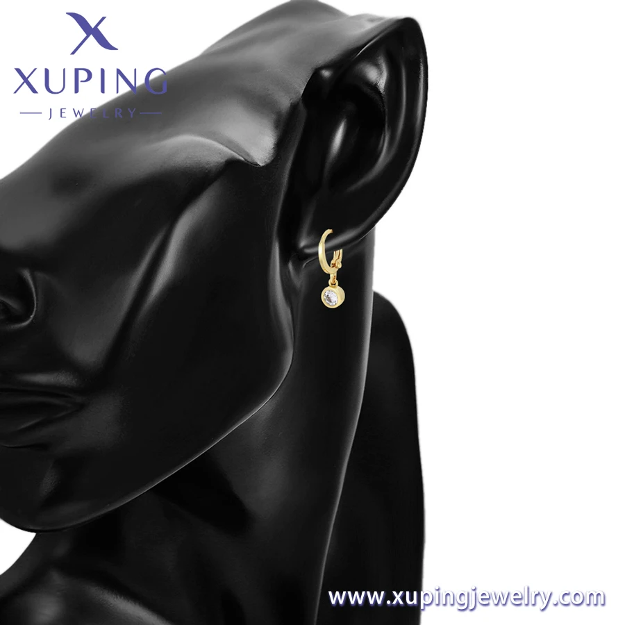 A00919943 xuping Jewelry Fashionable Special Shaped 14K Gold Plate Charm Diamond Pendant Earrings
