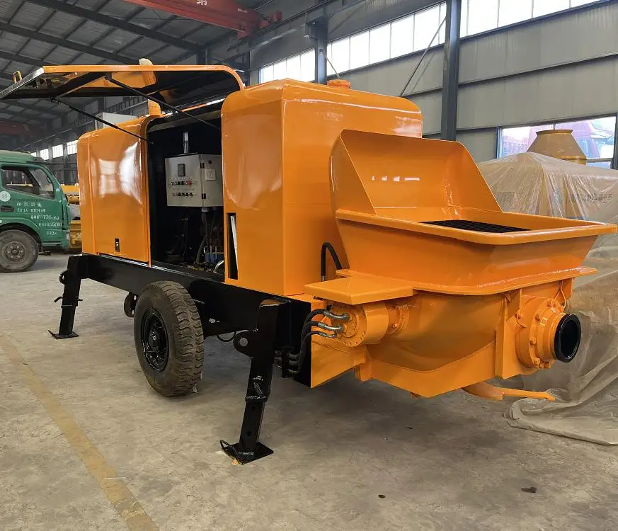 MINLE 60 M3/H Small Static Concrete Pump Diesel Engine Driven China Stationary Pumpcrete for Sale in Philippines
