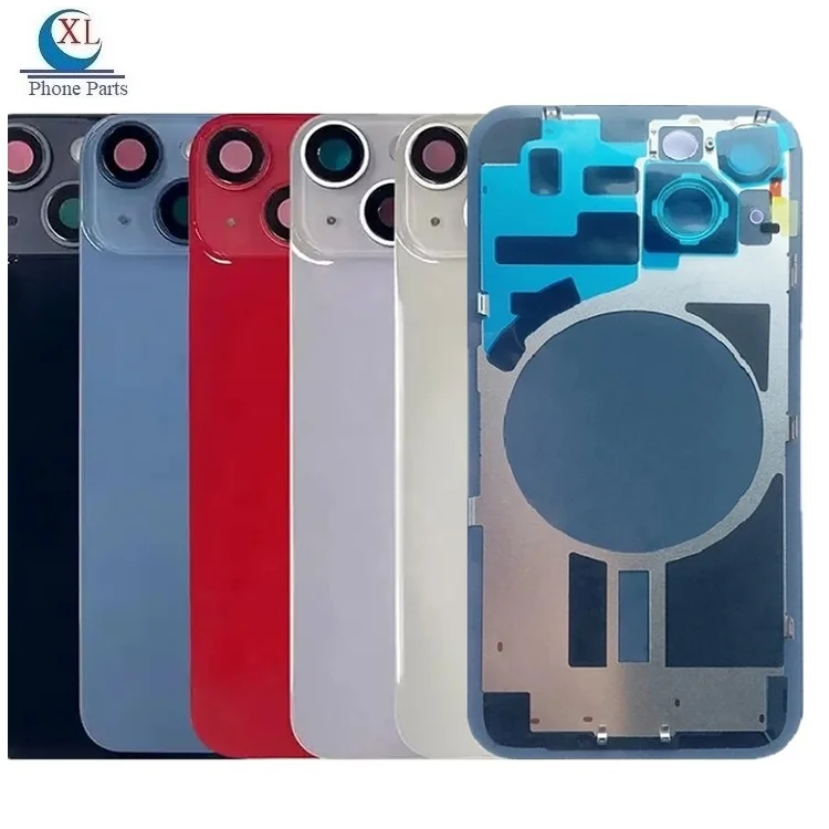 Корпус аккумулятора для iPhone 14 Plus задняя крышка с рамкой объектива
