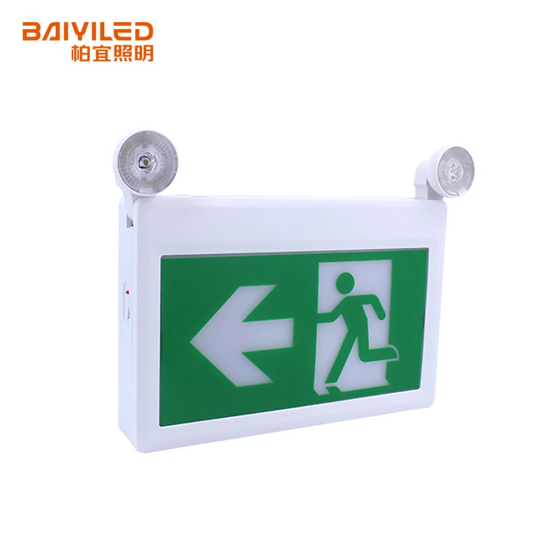 Lumen 100LM Led Battery 3.6V Ni-Cd Duration Backup Time 90Min 120Mins Emergency Led Exit Sign Running Man Projector Light