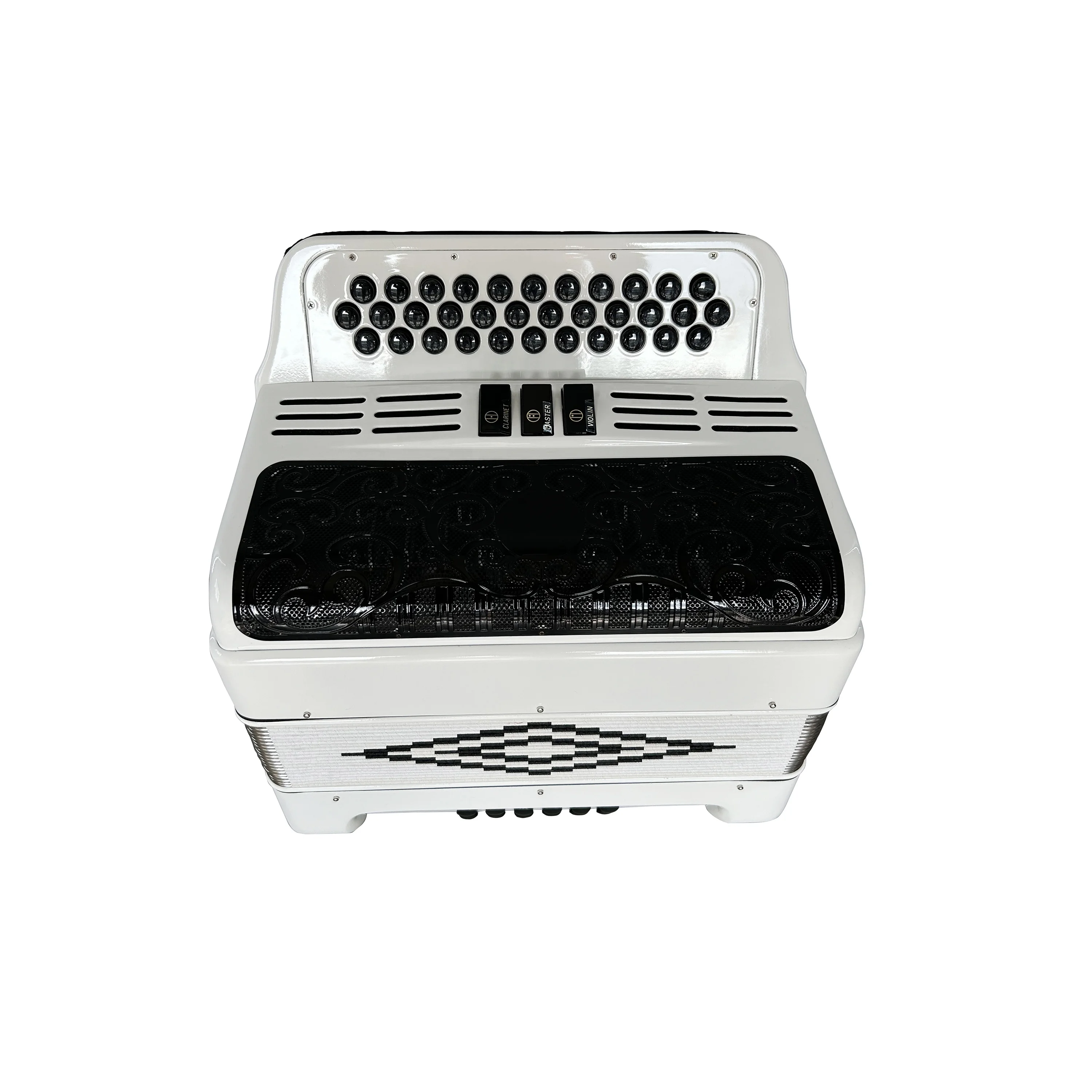 34 Buttons 12 Bass 3 Registers Bright White Accordion Black Grill Black Button Special Switch buttons Acordeon JB3412C