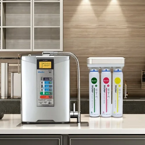 Taiwan Buder Top Japanese Activated Carbon Countertop Water Ionizer Electric Powered with Faucet Installation for Household Use