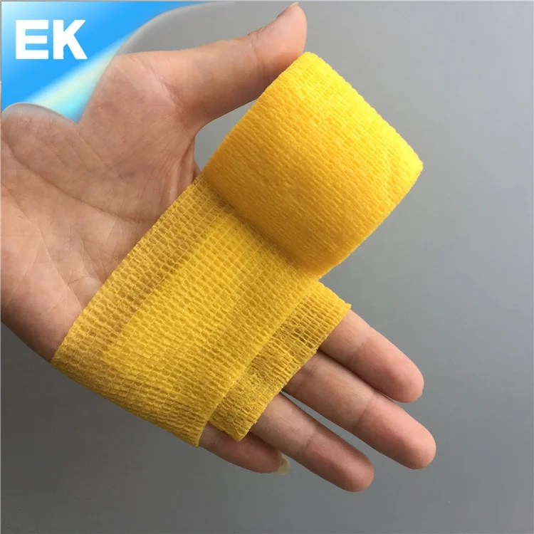 Disposable colored cohesive bandage with CE/ISO 13485