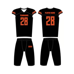 Custom Sublimation American Football Jersey Uniform Set Mesh Kids Youth American Football Uniform