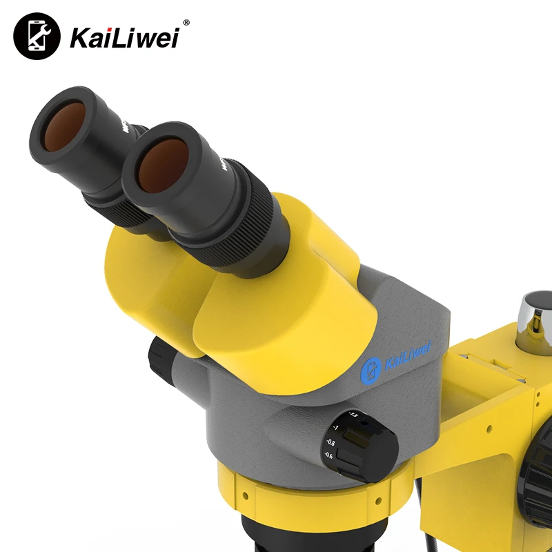 kailiwei optical 6X-55X Electronic Repair Base 7-45x Binocular microscope Digital Stereo microscope Double lemps lights
