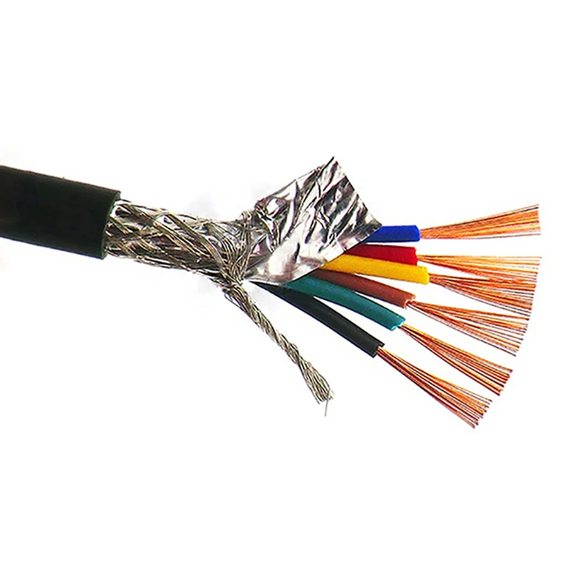 1mm2 1.5mm2 6Core RVVP AL Плетеный экранированный кабель гибкий медный провод с ПВХ-изоляцией электрический управления для
