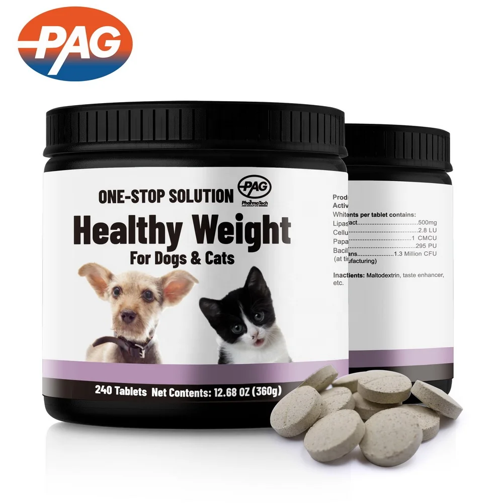 Помогает с избыточным весом домашних животных управление ожирение через здоровую сжигание жира для домашних животных с оздоравливающим эффектом потери веса таблетки собака Кот добавки