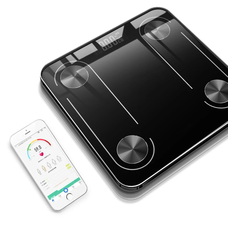 Wholesale LED Display Smart Heart Rate Bathroom Scale Display Body Fat Portable Weight Weighing Scales