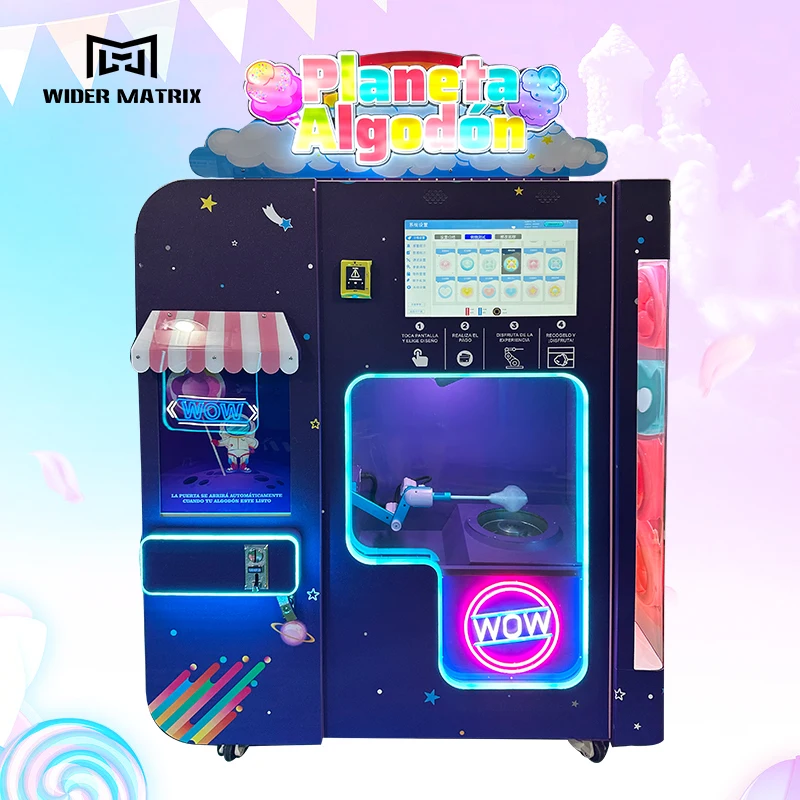 Intelligent App Control Cotton Candy Vending Machine Large Full Automatic Candy Floss Machine