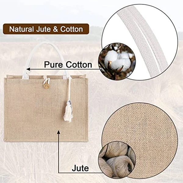 Promotional Eco Friendly Burlap Coloured Wholesale Plain Custom Printed Letter Design Large Natural Jute Bag