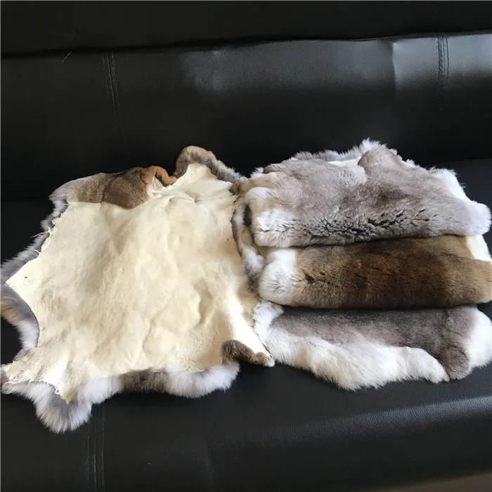  Soft dyed rex rabbit fur plate