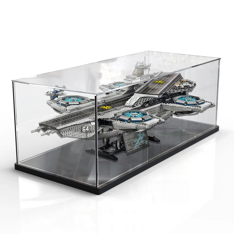 Transparent acrylic display box suitable for Lego model table top box cube storage box for action character collection toys