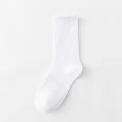Solid Color Polyester Logo Custom Mens Socks Cheap Wholesale Plain White Socks From China
