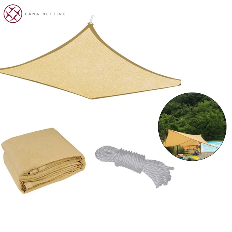 Retractable Shade sail garden terrace canopy square shade sails & nets triangular sun shade sail awning cover building