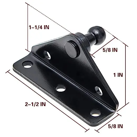 10MM Gas Spring Lift Strut Bracket Ball Stud Black Furniture Cabinet Gas Spring Mounting Bracket for Lift Support Prop