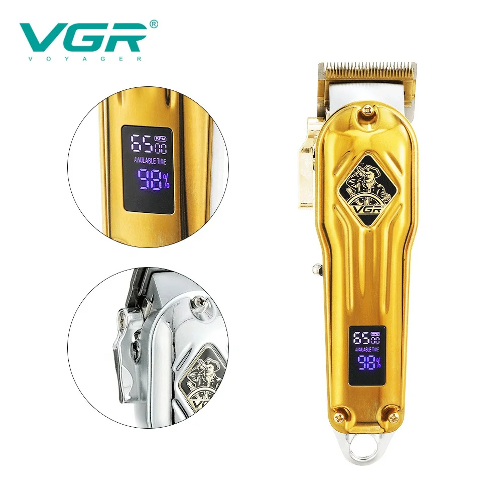 VGR V267 Professional Metal Barber Use Electric Hair Clipper Rechargeable Hair Trimmer