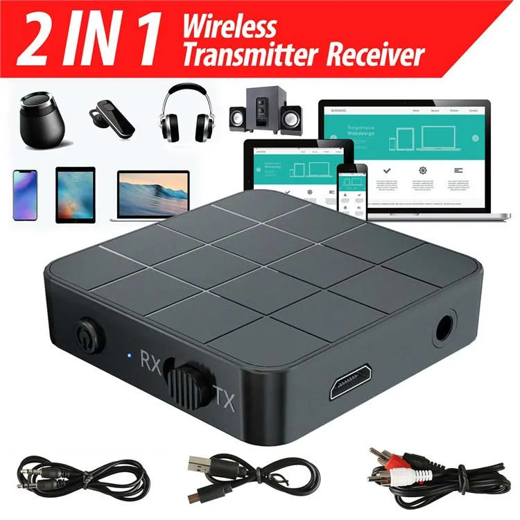  Dropshipping 2 in 1 Wireless-compatible 5.0 Wireless Audio Transmitter Receiver HIFI Music/Adapter RCA