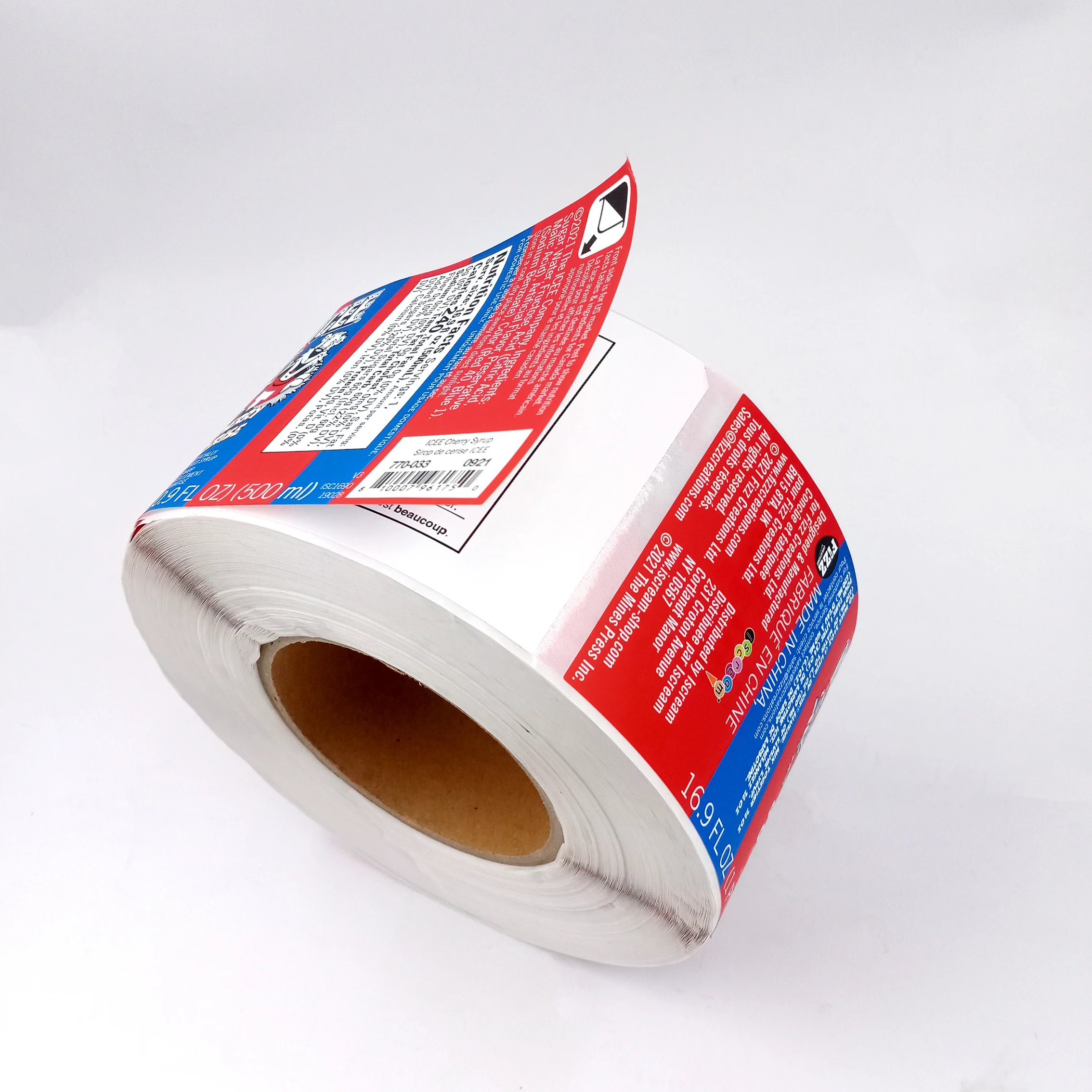 Adhesive Two Sided Double Layer Vinyl Stickers  double layer candle warning sticker round Double Layer cosmetic Label Sticker