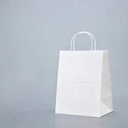 clothing lunch customized paper bag brown white black shopping packaging handle kraft paper bag takeaway gifts bag with your own