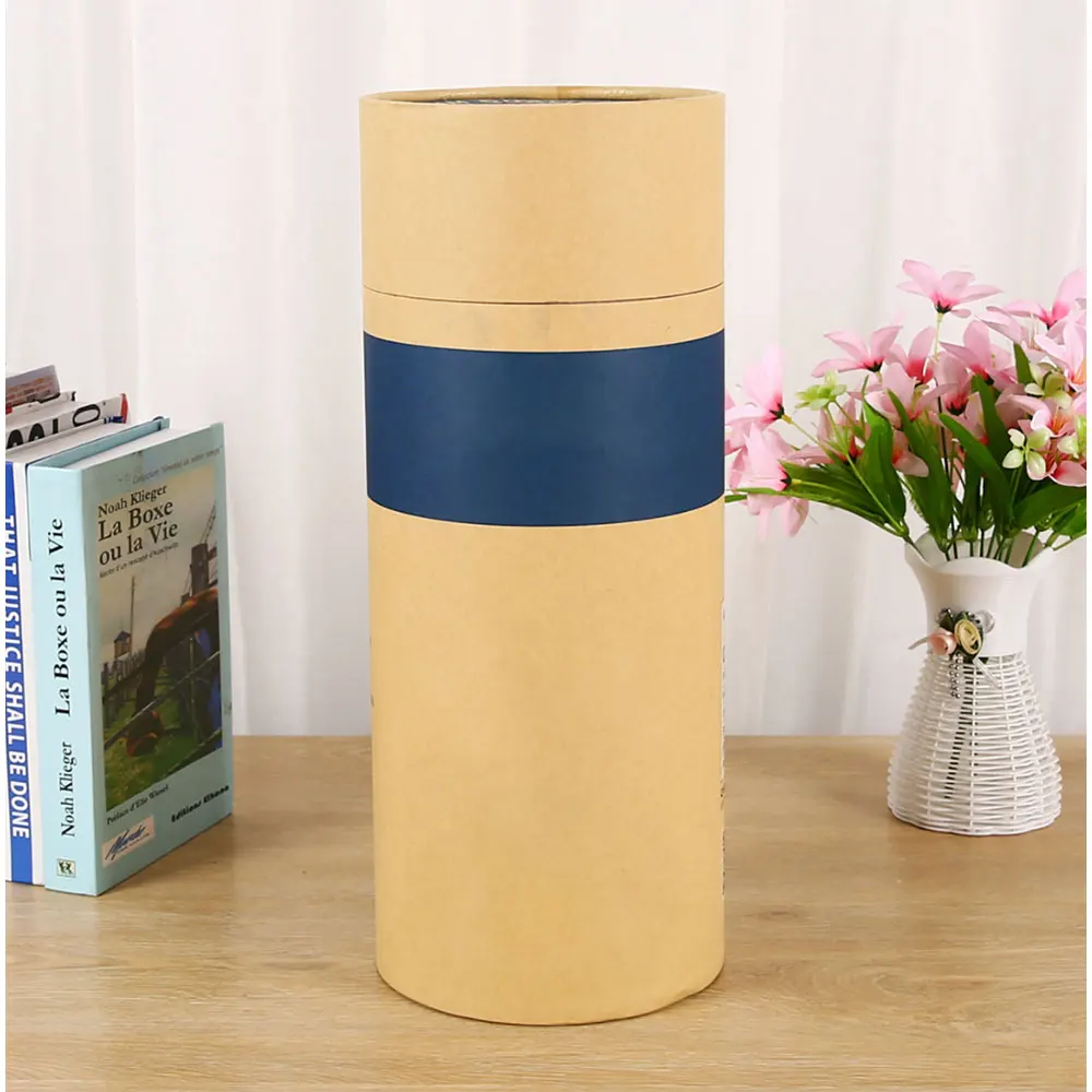 Wholesale Biodegradable Custom Printed Size Creative Round Kraft Paper Tube paper toothpaste tube Packaging